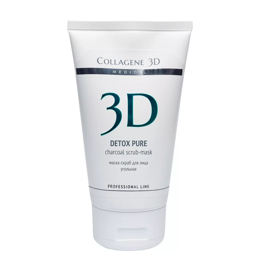 Medical Collagene 3D Маска-скраб угольная Detox Pure Charcoal Scrub-Mask