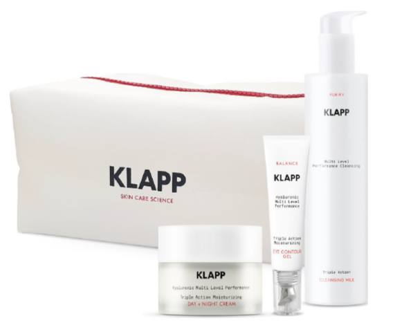 Klapp Набор MLP Cleansing & Skin Care Set Light (молочко, крем, гель для век, косметичка)