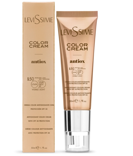 Levissime Крем тональный антиоксидантный Color cream antiox SPF 50